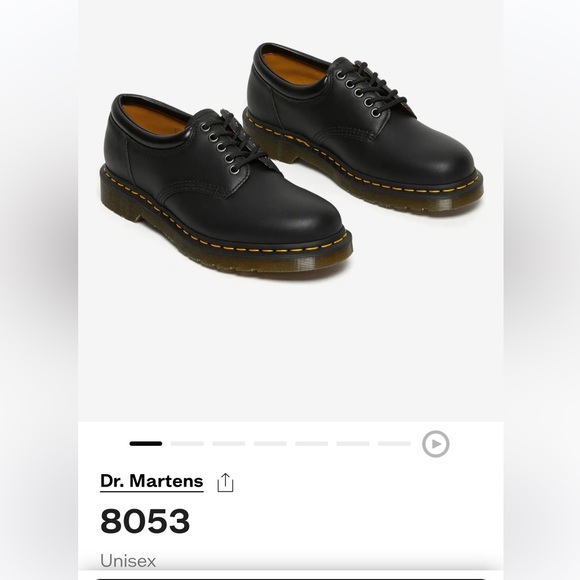 Doc Martens Black Leather Shoes | USM6, W7, UK 5 - Picture 1 of 7